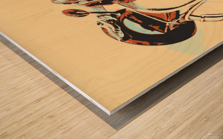 Comic wheels Wood print