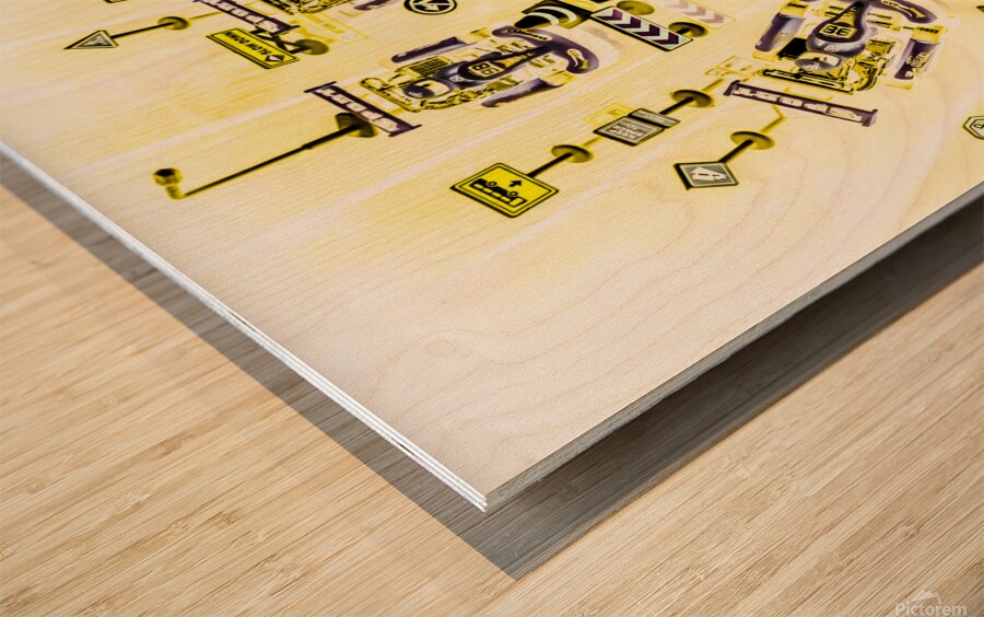 Go-kart art Wood print