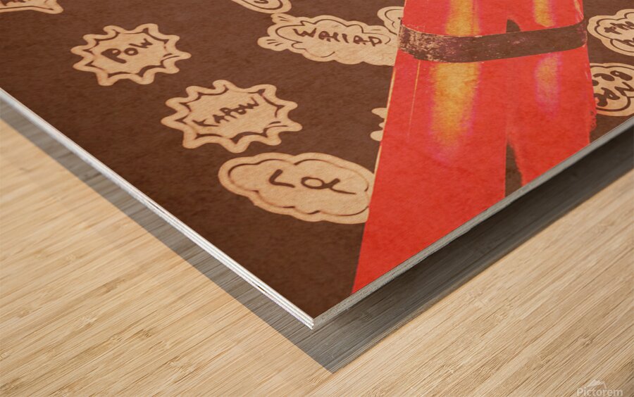 Fiery fuse Wood print