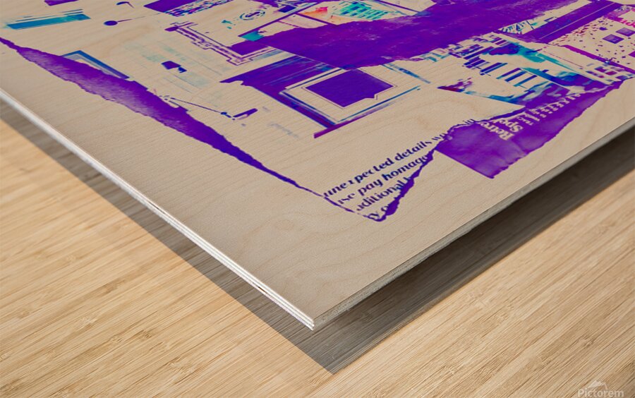 Posturing paint  Wood print