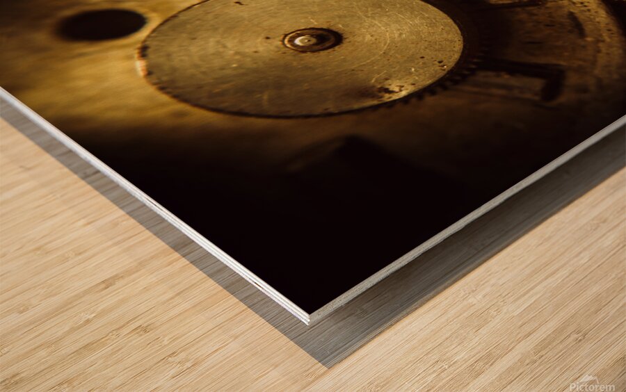 Vintage watch parts Wood print