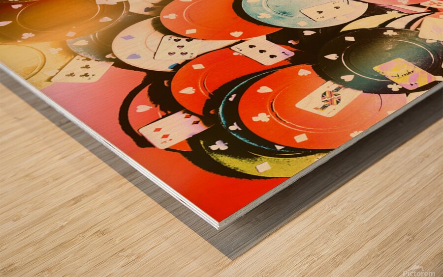 Las Vegas luck Wood print