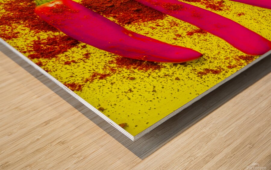 Pepper pop Wood print