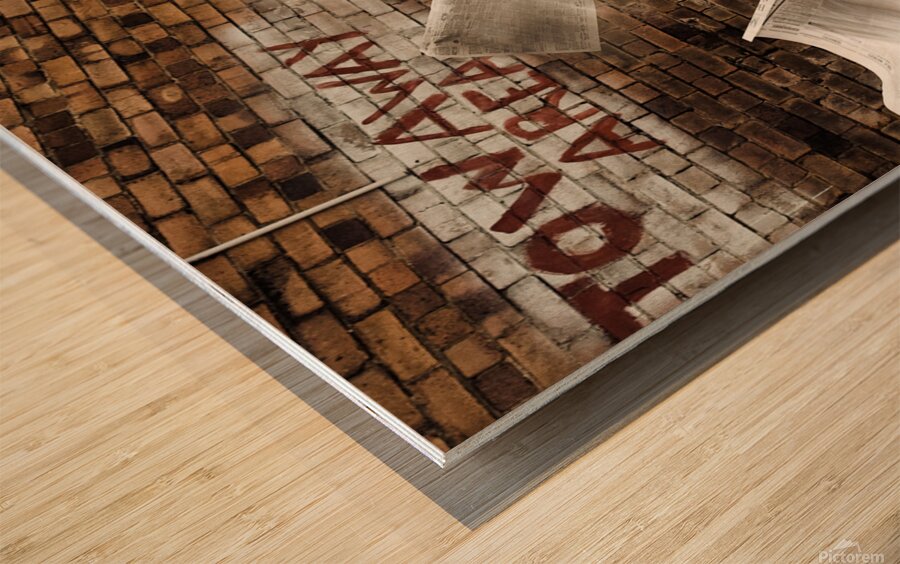 Blinded By The News Headlines Wood print