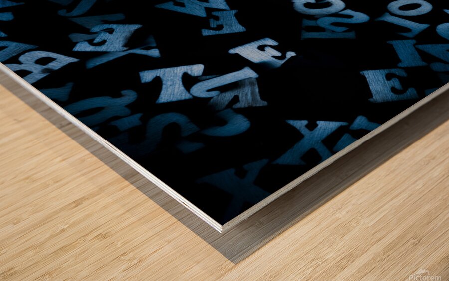 Blue clue Wood print