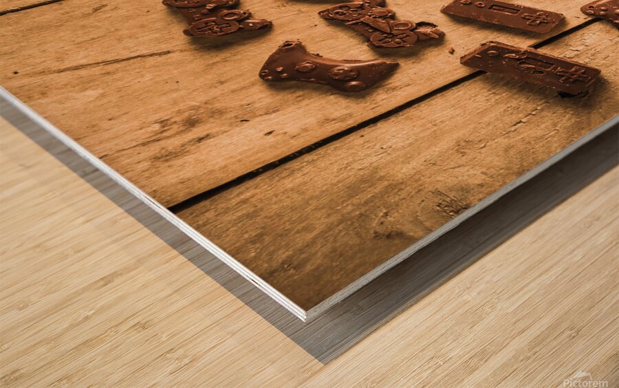 Gaming bytes Wood print