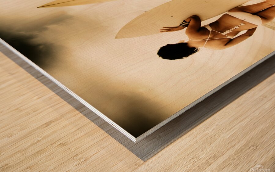 Summer surf scenes Wood print