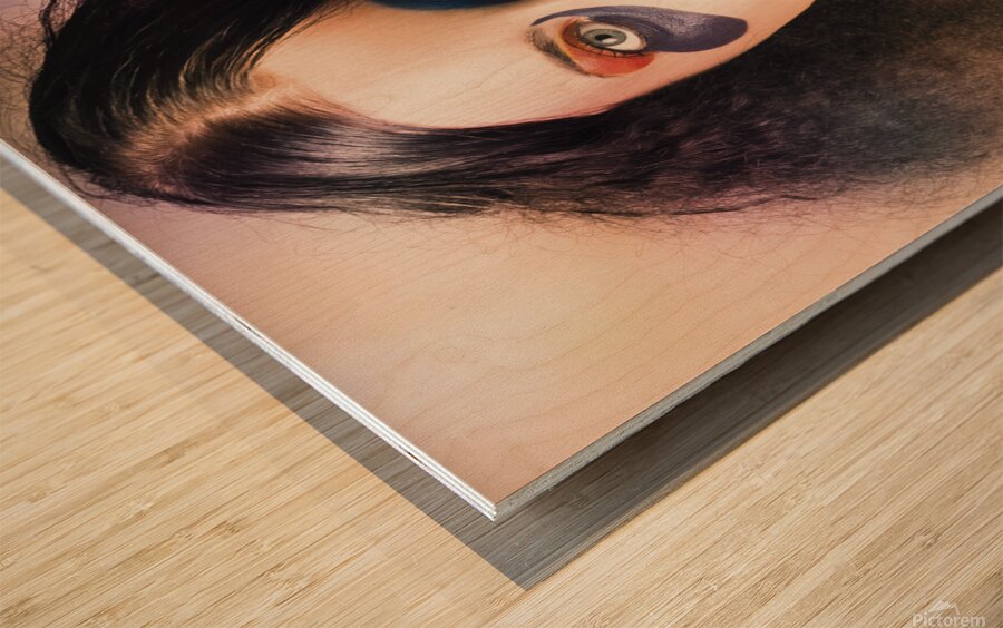 Jester magician performing magic trick Wood print