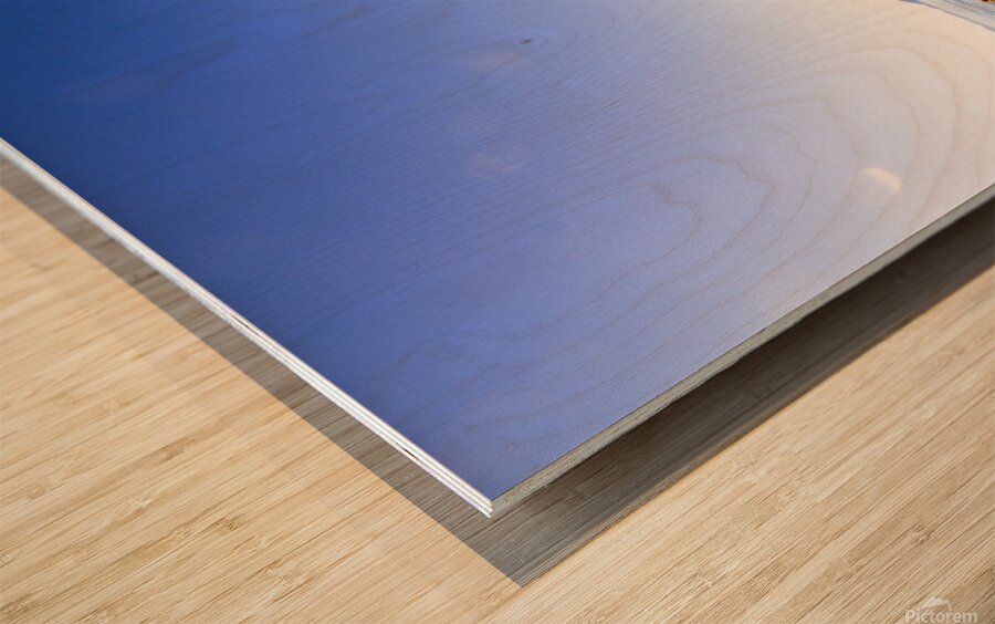 Old stone coastal boat house Wood print