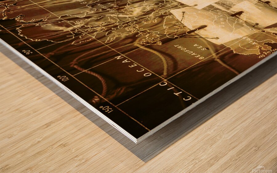 The Nautical Atlas Wood print