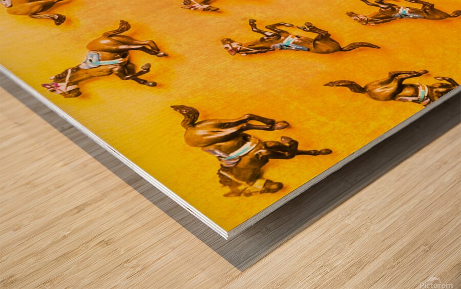 Patterned race derby Wood print