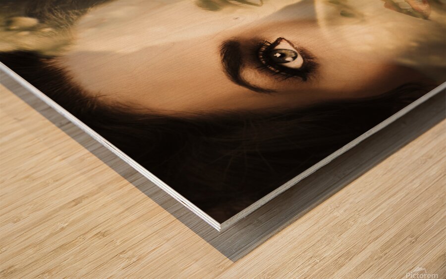 Organic makeup and skincare girl Wood print