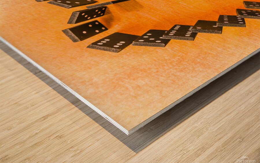 Chips are stacked Wood print