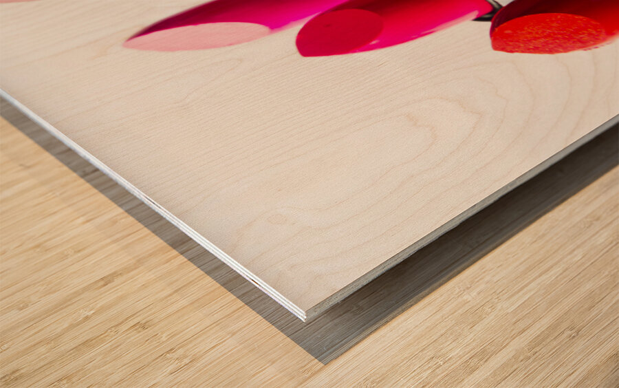 Tipping the cosmetic pallet Wood print