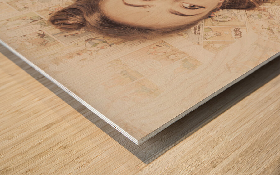 Comics collector pin up girl Wood print