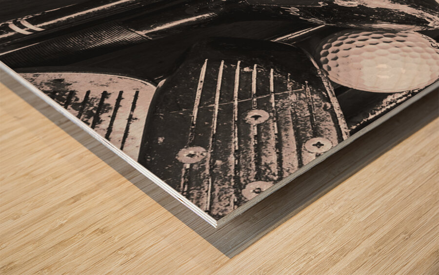 Scored and stained Wood print