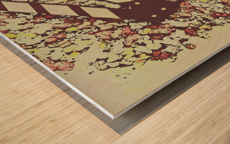 Popcorn premiere  Wood print