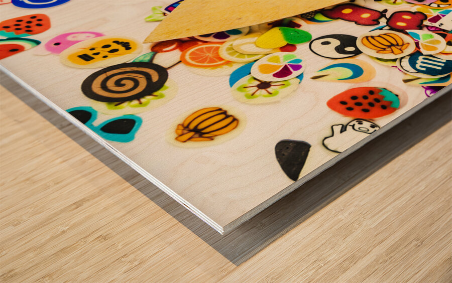 Stuck on boarding Wood print