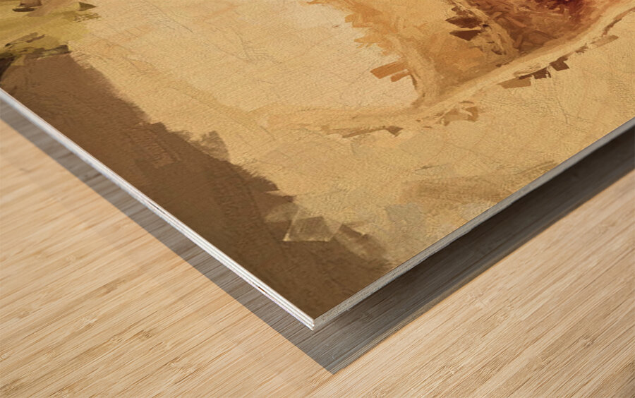 Newcastle Brown Ale digital artwork Wood print