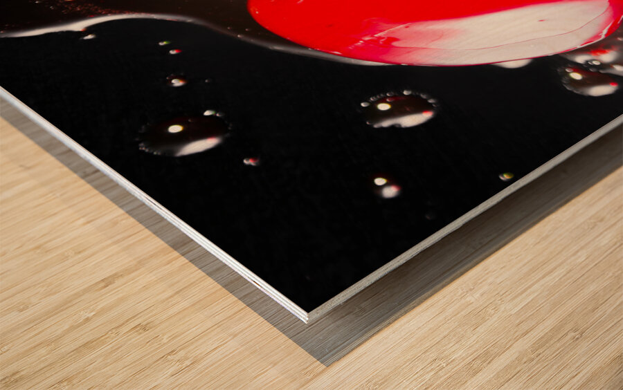 Making homemade sticky toffee apples Wood print