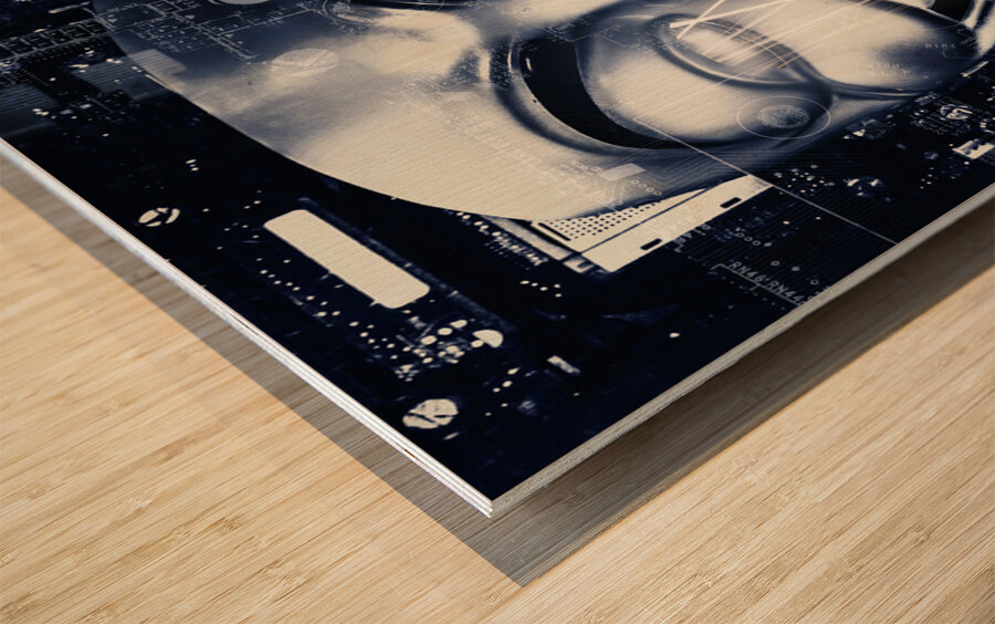 The Anonymous eyes of civil unrest Wood print