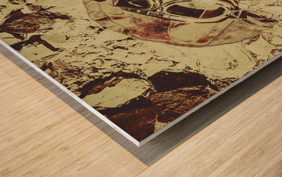 Old airman adventure Wood print