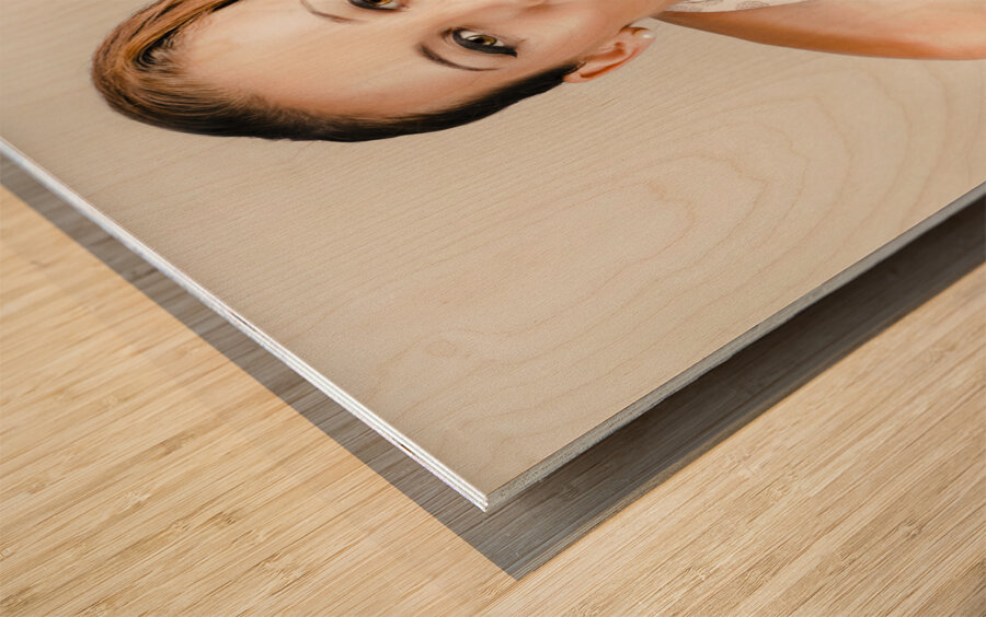 Cook Preparing Basic Meal With RAW Ingredients Wood print