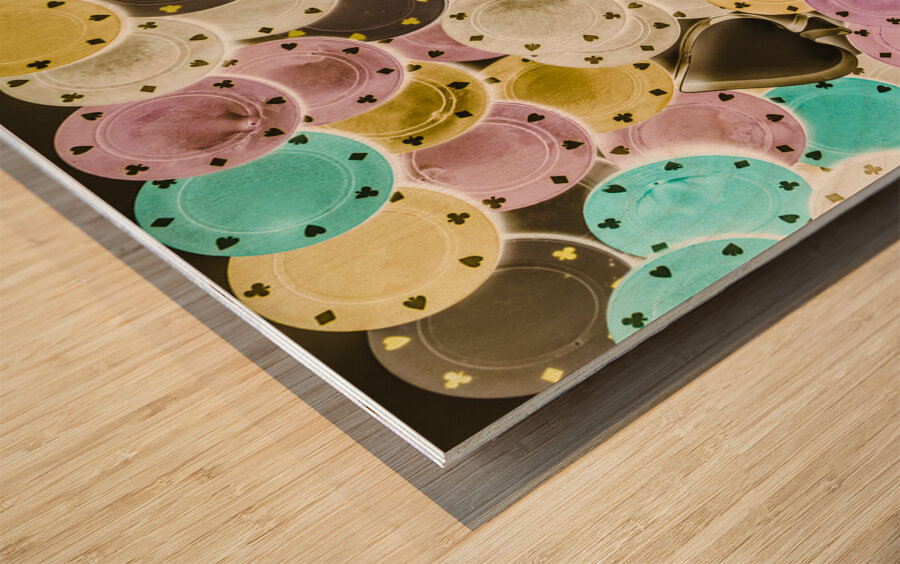 Neon decadence  Wood print