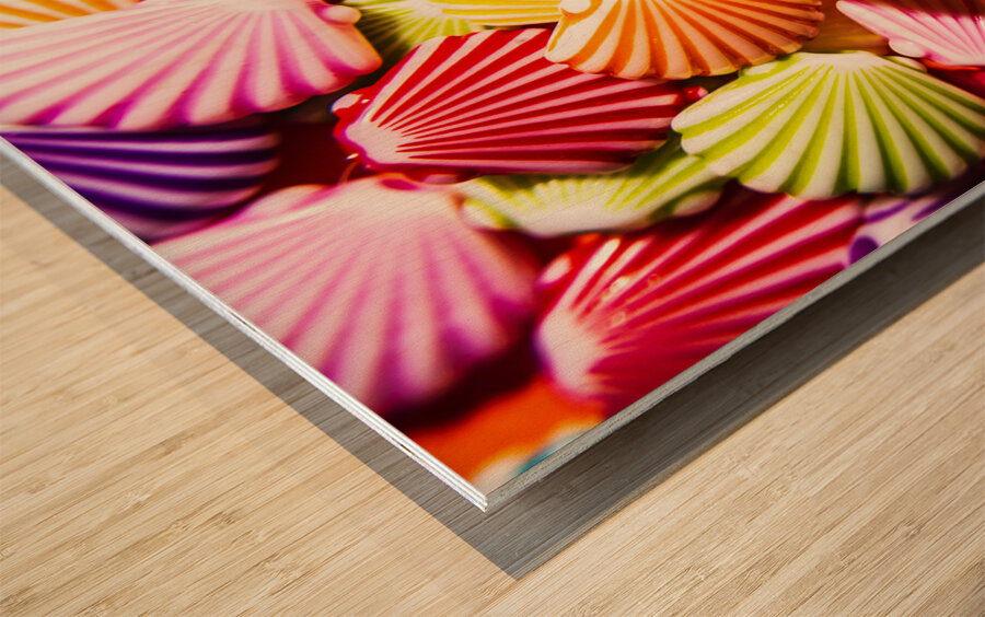 A colourful beach background Wood print