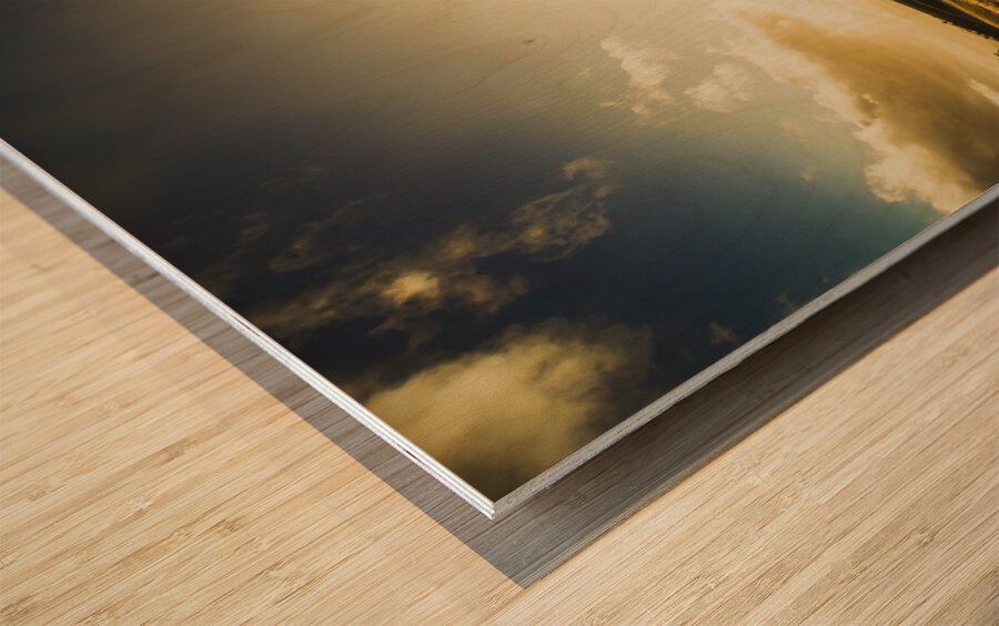 Sunburnt summer plain Wood print