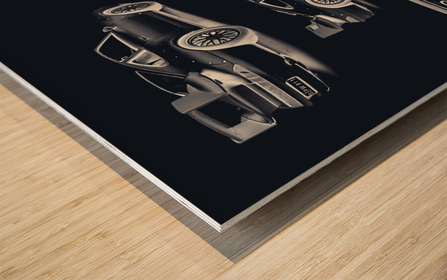 Blueprinted Wood print