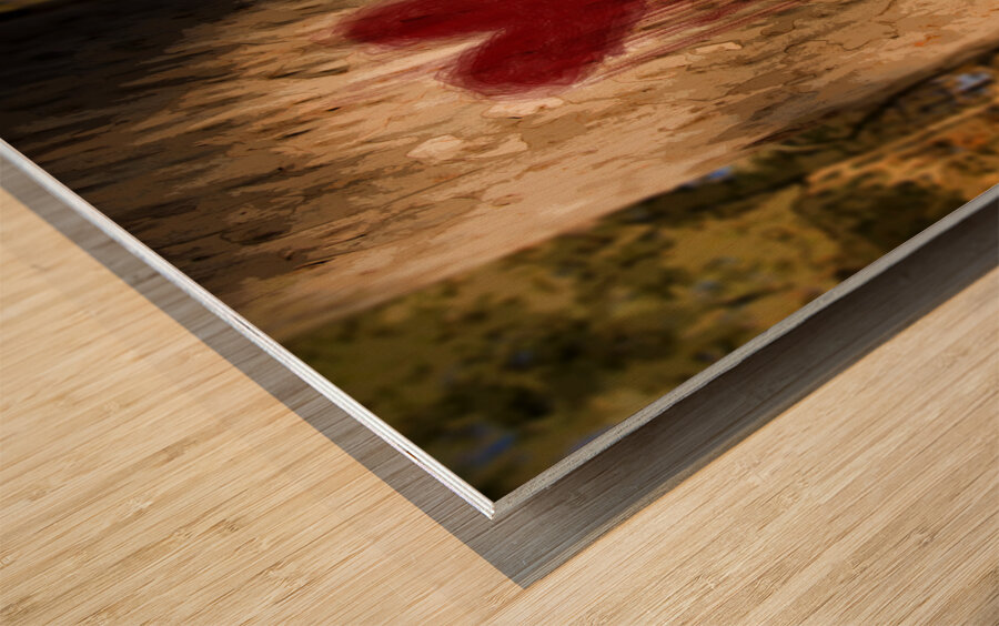 The Lonely Tree Wood print