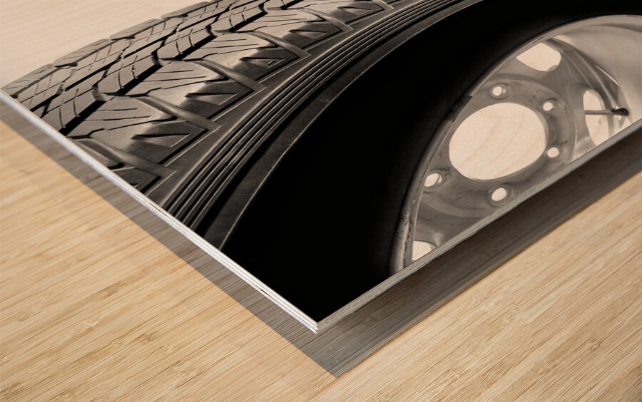 Make Tyre Tracks Wood print