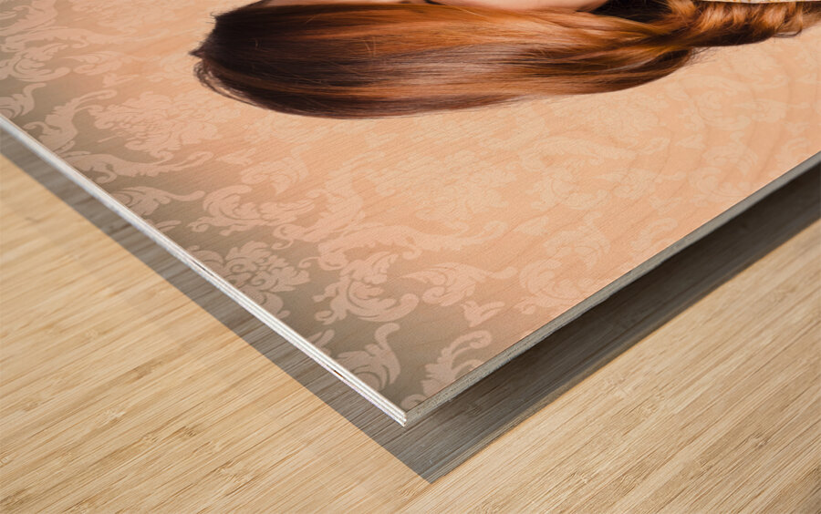 Young Cleaning Housewife With Hot Fashion Style Wood print