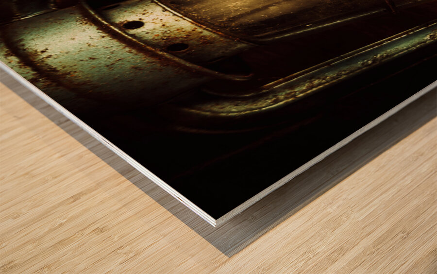 Underground mining lamp  Wood print