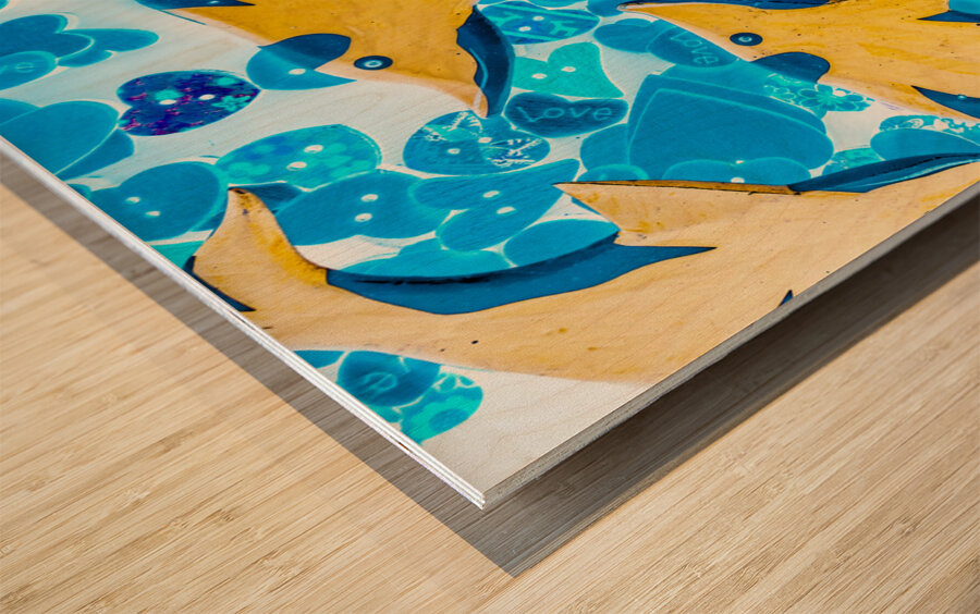 Wild hearts Wood print