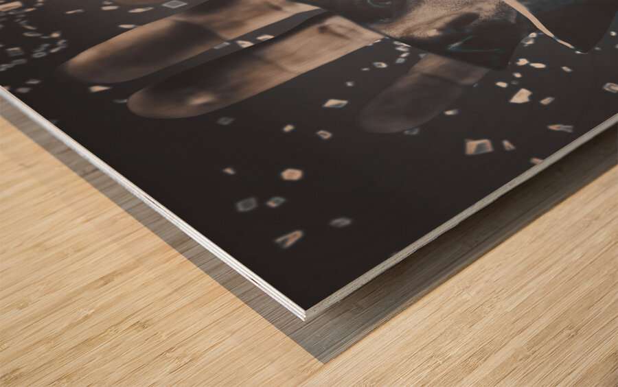 Breaking the illusion Wood print