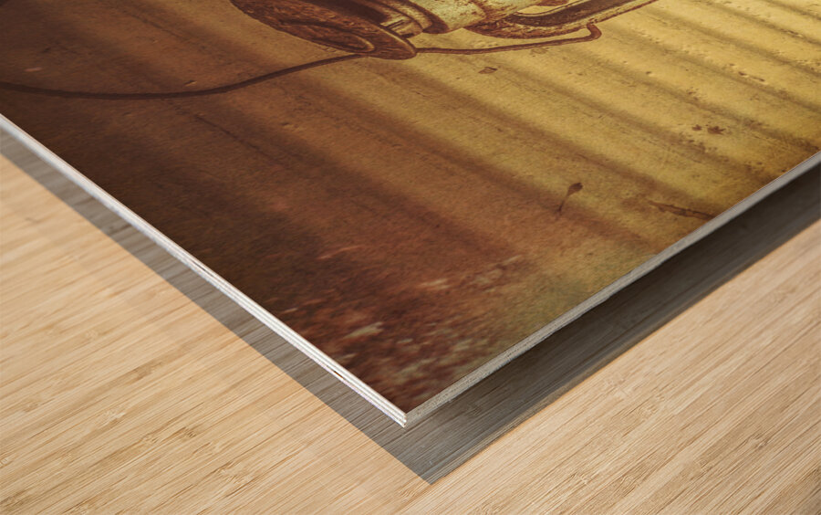 Early settler oil lamp Wood print