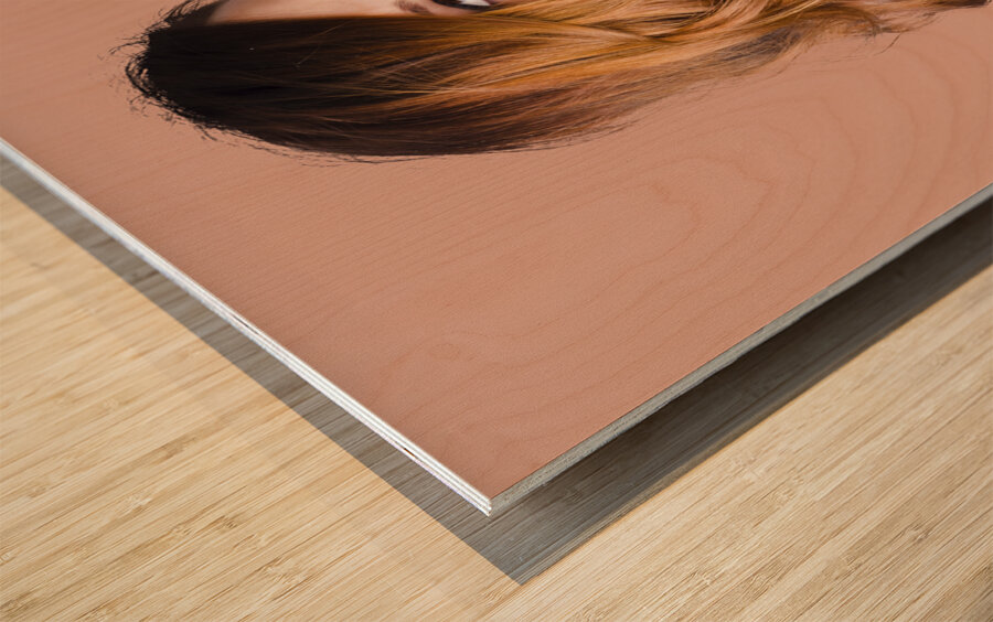 Beautiful female artist painting studio heart Wood print