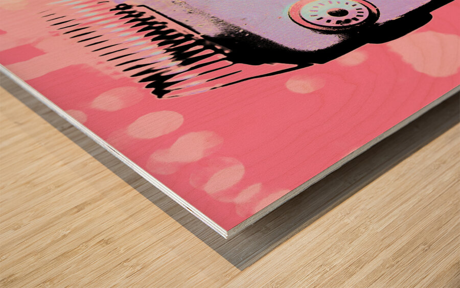 Pop art poster robot Wood print