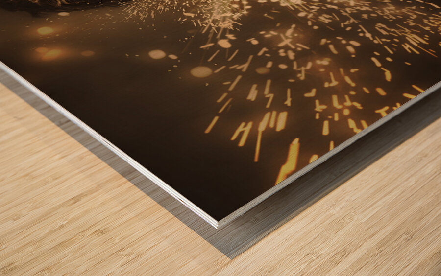 Funny male beauty and fashion nerd Wood print