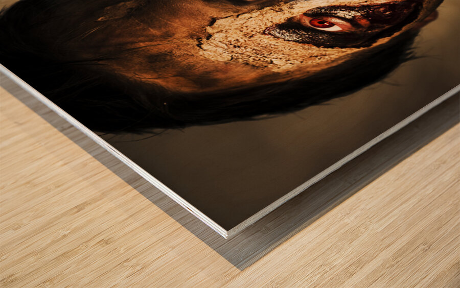 Zombie Killing Some Time Wood print