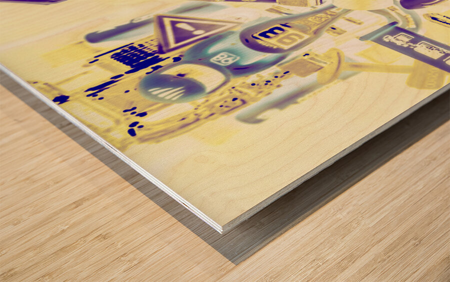 Chaotic karts Wood print