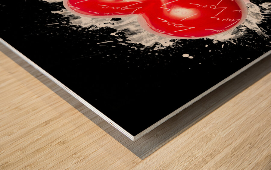 Heart art Wood print