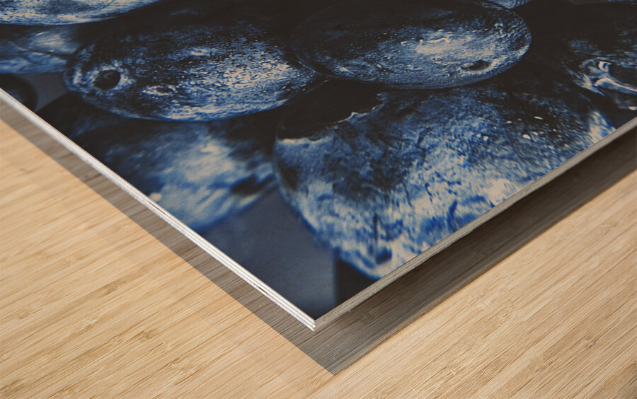 Blueberry batch Wood print