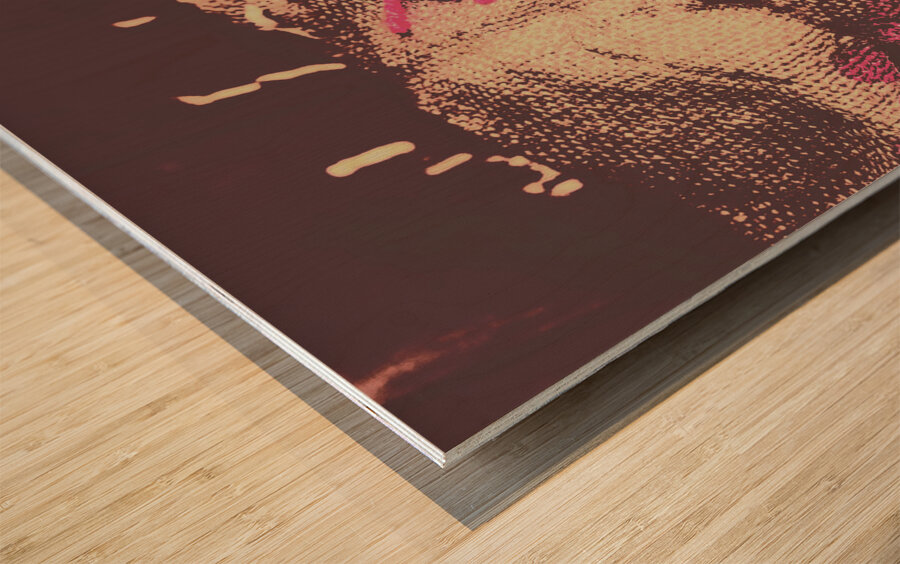 Vintage scarecrow mask Wood print