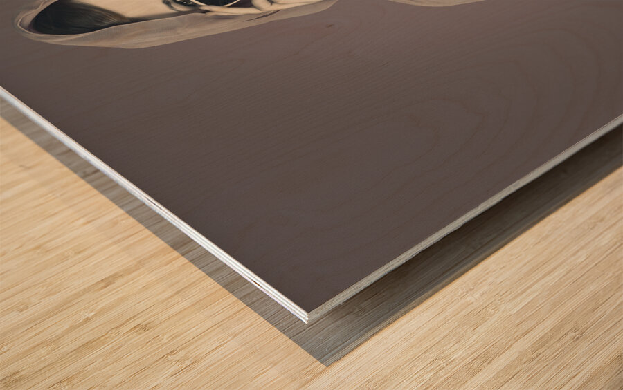 Classical female in vintage fashion accessories Wood print