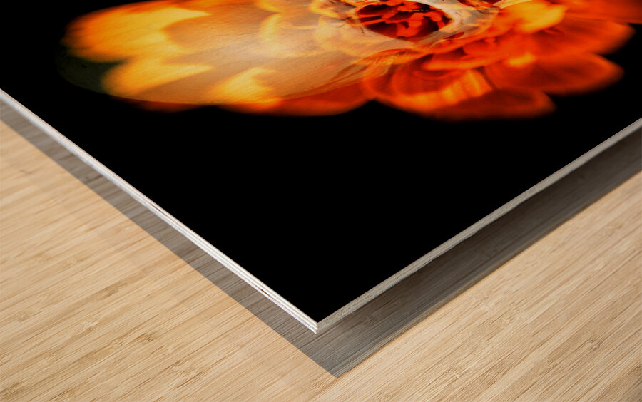 Flower skull Wood print