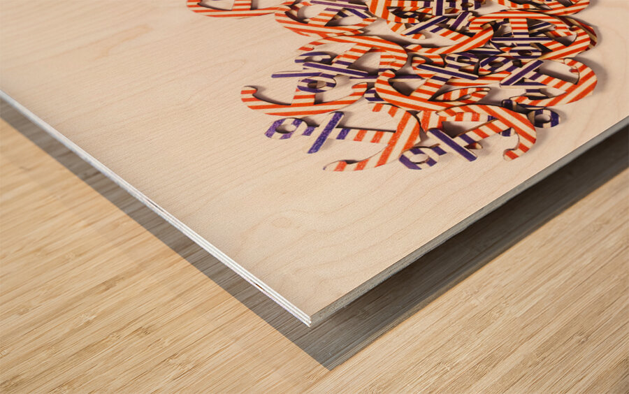 Anchor heart Wood print