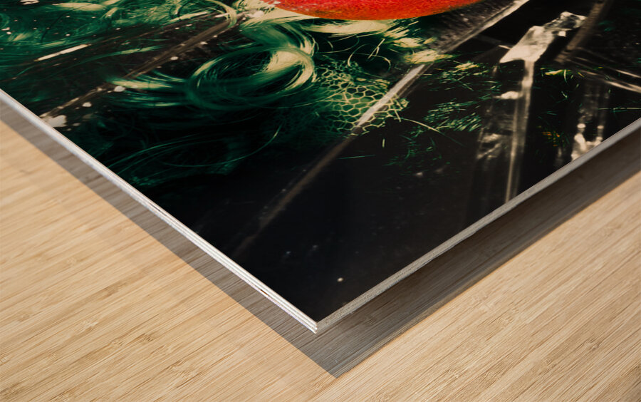 Twisted evil clown portrait Wood print